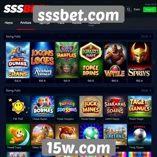 Variedade de jogos disponíveis em sssbet.com
